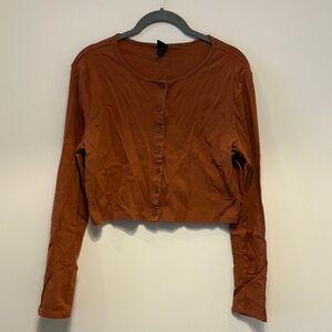 Wild Fable Terracotta Button-Down Shirt